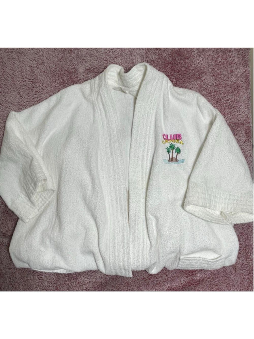 Vintage Camel cigarette White Terry Cloth Robe One Size